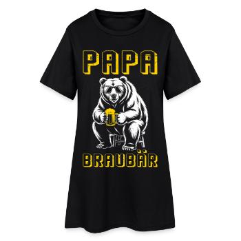 Le futur papa PAPA BRAUBÄR Drôle - Robe T-shirt Femme - noir - Devant