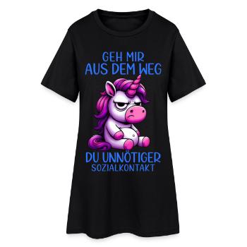 Écarte-toi de mon chemin, contact social inutile - Robe T-shirt Femme - noir - Devant