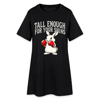 Alarme de lapin : Attention aux tibias - Robe T-shirt Femme - noir - Devant