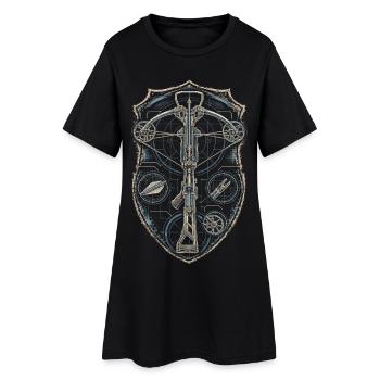 Arbalète Arbalète - Robe T-shirt Femme - noir - Devant