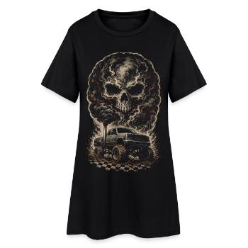 Charbon roulant - Robe T-shirt Femme - noir - Devant