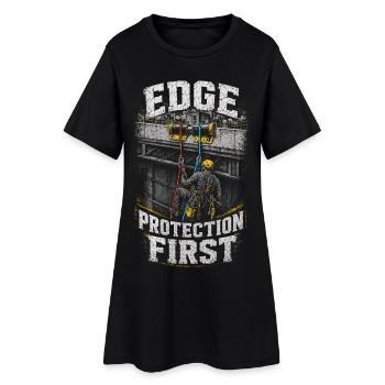 Grimpeurs industriels en hauteur - Robe T-shirt Femme - noir - Devant