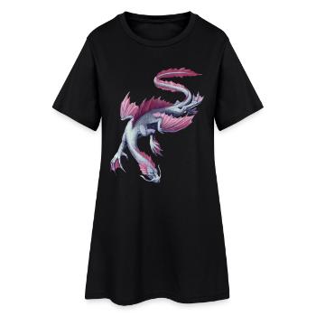 water dragon - Frauen T-Shirt-Kleid - Schwarz - Vorne