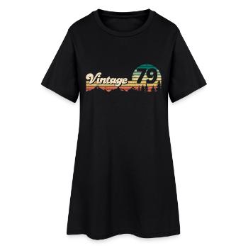 Vintage 1979 40. Geburtstag Geschenk Retro Bday - Frauen T-Shirt-Kleid - Schwarz - Vorne