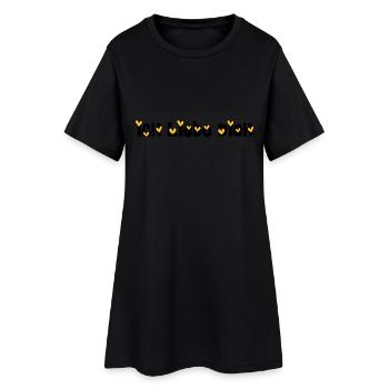 ich liebe dich - Frauen T-Shirt-Kleid - Schwarz - Vorne