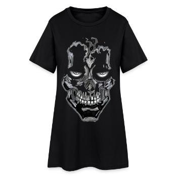Skull Shine Gothic Skull - Women’s T-Shirt Dress - black - Front