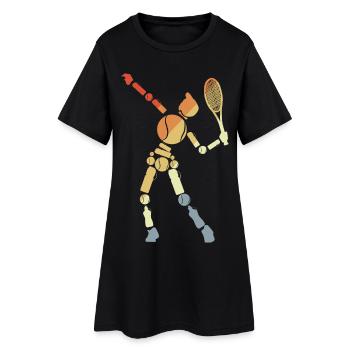 Garçon de tennis - Robe T-shirt Femme - noir - Devant