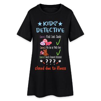 Détective pour enfants - Robe T-shirt Femme - noir - Devant