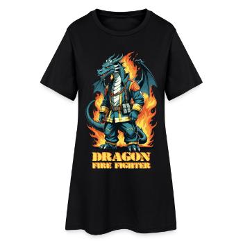 Brigade de pompiers dragons - Robe T-shirt Femme - noir - Devant