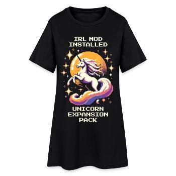 Mod IRL installé | Fantasme de la licorne - Robe T-shirt Femme - noir - Devant