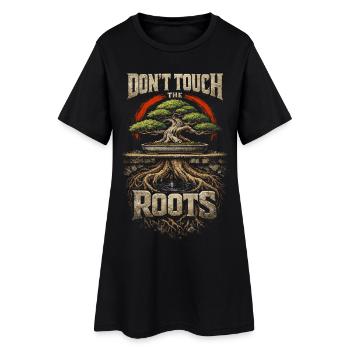 Bonsaï : Ne Touche Pas aux Racines - Robe T-shirt Femme - noir - Devant
