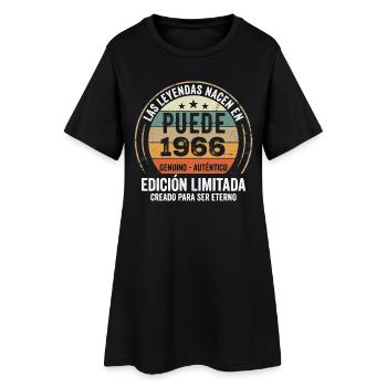 Cadeau Anniversaire Mai 1966, Né en mai 1966 - Robe T-shirt Femme - noir - Devant