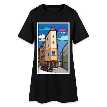 Tower Street Urban Vintage - Robe T-shirt Femme - noir - Devant