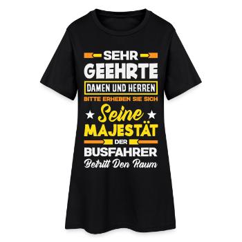 Seine Majestät Der Busfahrer - Frauen T-Shirt-Kleid - Schwarz - Vorne