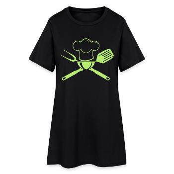(koch_11_1f) - Robe T-shirt Femme - noir - Devant