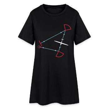 segelflug wettbewerb aufgabe Geschenk - Frauen T-Shirt-Kleid - Schwarz - Vorne