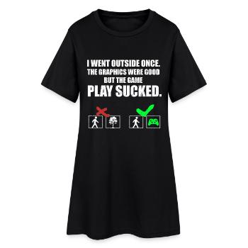 THE GAME PLAY SUCKED - Robe T-shirt Femme - noir - Devant