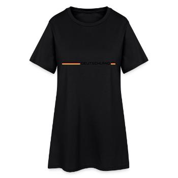 Deutschland - Frauen T-Shirt-Kleid - Schwarz - Vorne