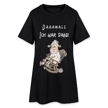 Daaamals - J'étais un mouton I Funshirt Senior - Robe T-shirt Femme - noir - Devant