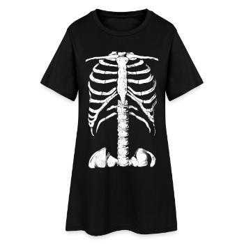 Chemise d’os effrayants d’Halloween - Robe T-shirt Femme - noir - Devant