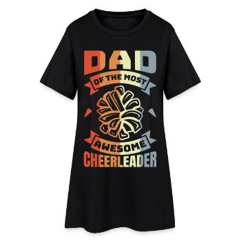 Vater der fantastischsten Cheerleaderin - Frauen T-Shirt-Kleid - Schwarz - Vorne
