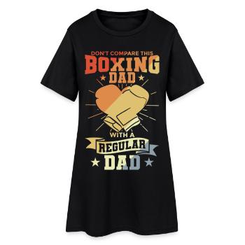 Papa boxeur - Robe T-shirt Femme - noir - Devant