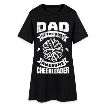 Dad Of The Most Awesome Cheerleader - Women’s T-Shirt Dress - black - Front