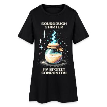 Sourdough: My soul mate | Baking bread - Women’s T-Shirt Dress - black - Front