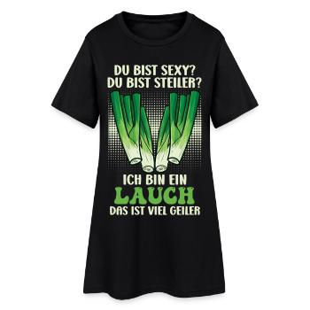 Salle de sport TU ES SEXY, TU ES PLUS RAIDE JE SUIS UN POIREAU - Robe T-shirt Femme - noir - Devant