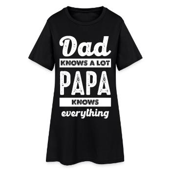 La sagesse du père : Il sait tout - Robe T-shirt Femme - noir - Devant