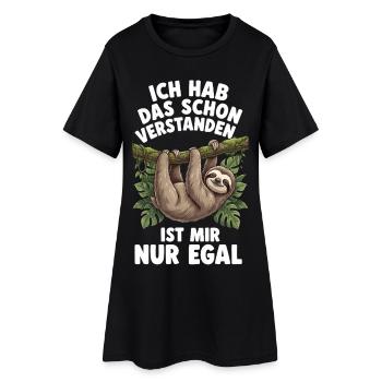 J’ai déjà reporté cet humour paresseux - Robe T-shirt Femme - noir - Devant