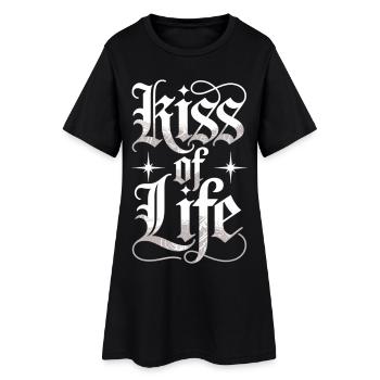 T-shirt Kiss of Life – Déclaration en lettres gothiques - Robe T-shirt Femme - noir - Devant