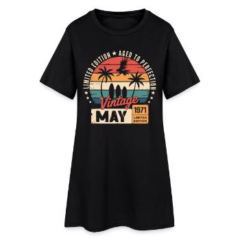 Special anniversary with this design May 1971 - Women’s T-Shirt Dress - black - Front