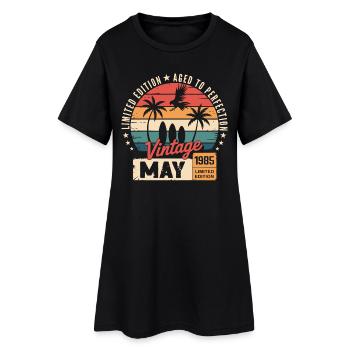 Anniversaire spécial avec ce design Mai 1985 - Robe T-shirt Femme - noir - Devant
