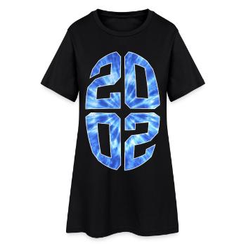 24 JAHRE ALT 2002 24. GEBURTSTAG - Frauen T-Shirt-Kleid - Schwarz - Vorne