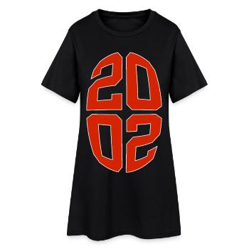 24 JAHRE ALT 2002 24. GEBURTSTAG - Frauen T-Shirt-Kleid - Schwarz - Vorne