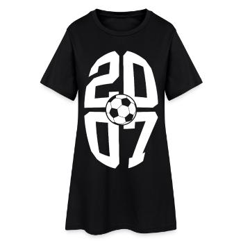 19 ANS NÉ EN 2007 FOOTBALL 19E ANNIVERSAIRE - Robe T-shirt Femme - noir - Devant