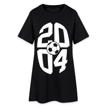 22 YEARS BORN 2004 FOOTBALL 22ND BIRTHDAY - Women’s T-Shirt Dress - black - Front