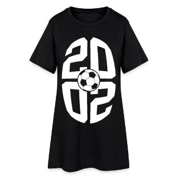 24 ANS NÉ EN 2002 FOOTBALL 24E ANNIVERSAIRE - Robe T-shirt Femme - noir - Devant