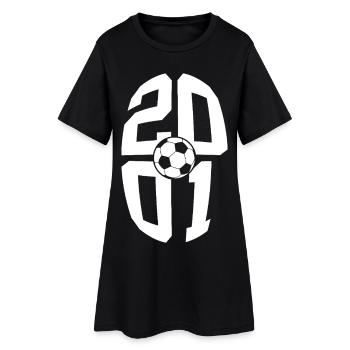 25 ANS NÉ EN 2001 FOOTBALL 25E ANNIVERSAIRE - Robe T-shirt Femme - noir - Devant