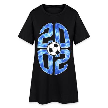 24 ANS NÉ EN 2002 FOOTBALL 24E ANNIVERSAIRE - Robe T-shirt Femme - noir - Devant