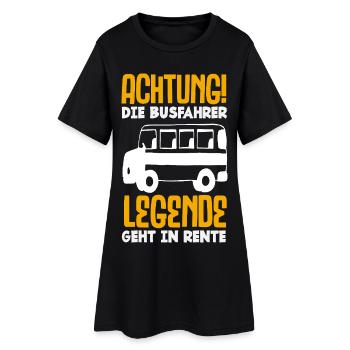 Busfahrer Legende Geht In Rente - Frauen T-Shirt-Kleid - Schwarz - Vorne