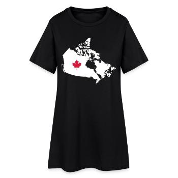 Kanada, Canada Map - Robe T-shirt Femme - noir - Devant
