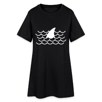 Aileron de requin - Robe T-shirt Femme - noir - Devant