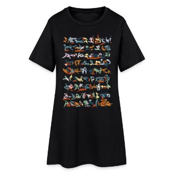 love song in charts - Frauen T-Shirt-Kleid - Schwarz - Vorne