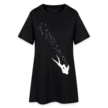 Bulles de Plongeuse - Robe T-shirt Femme - noir - Devant