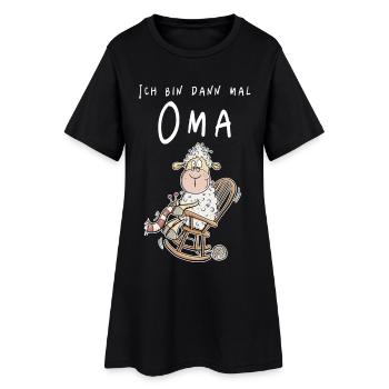 Ich Bin Dann Mal Oma I Enkel I Enkelkind - Frauen T-Shirt-Kleid - Schwarz - Vorne