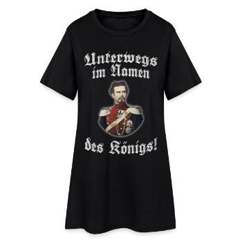 Unterwegs im Namen des Königs! - Frauen T-Shirt-Kleid - Schwarz - Vorne