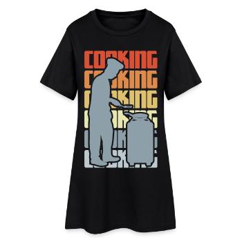 Cuisine vintage - Robe T-shirt Femme - noir - Devant