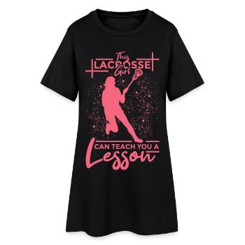 Fille de crosse - Robe T-shirt Femme - noir - Devant